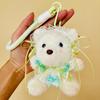 Cute Lace Bow Decoration Cartoon Plush Bear Doll Pendant Children Toy Gift For