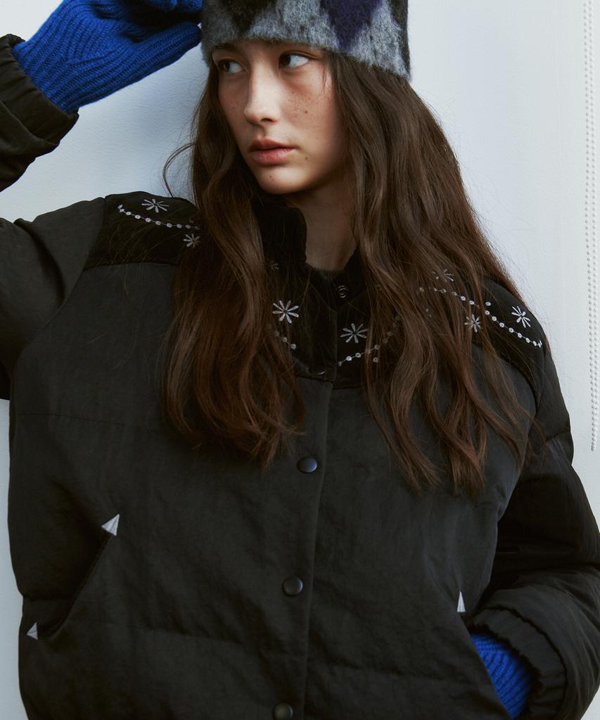 Fritur Western Puffer Jacket Black_F254Jp06