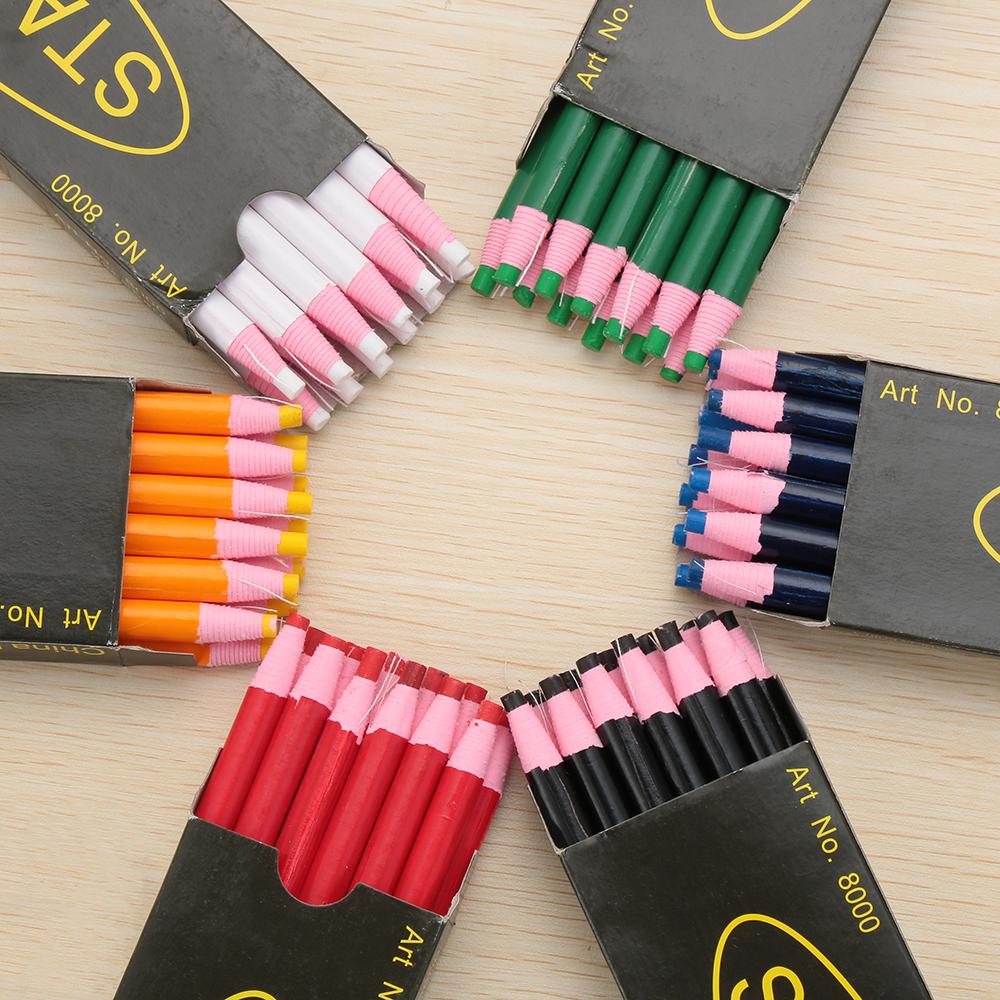 12 шт., без вырезов, лоскутная ткань, стираемый карандаш для одежды, маркер, ручка, портной, мел, принадлежности для портнихи