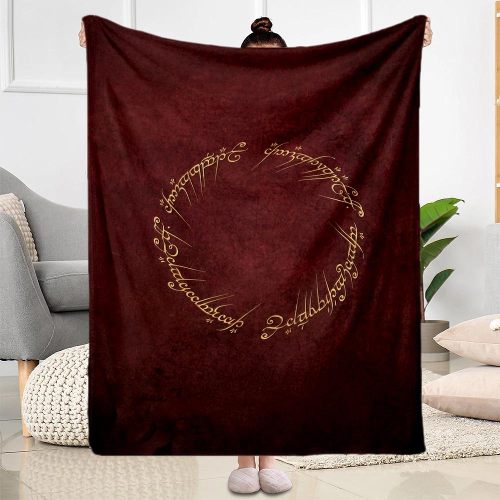 Lord Rings Symbol Blanket Comfortable Perfect for Couch Livingroom Bed All-Season Use Modern Unique Gift for Family and Friends Camping