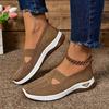 Women's Cut-out Sneakers Casual Breathable Slip On Walking Shoes Lightweight Outdoor Flat Shoes