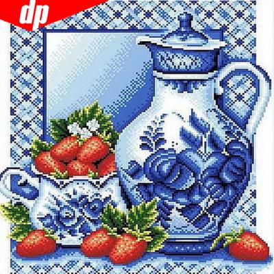 Алмазная вышивка Фрукты Алмазная картина Полная чашка Алмазная мозаика Мультфильм Изображение