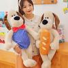 Head dog doll bow tie puppy plush toy dressing chef dog doll sofa pillow sleeping pillow