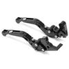 2pcs Motorcycle Brake Clutch Levers Adjustable CNC Aluminium Alloy Replacement for YAMAHA XJ6 DIVERSION 2009‑2015Black