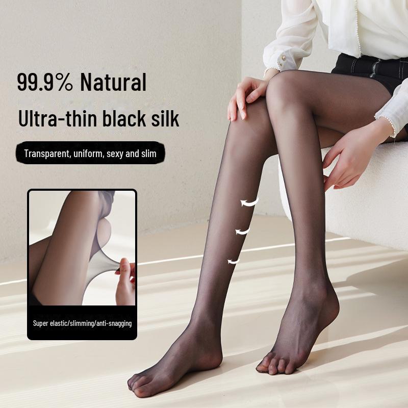 Ультратонкие невидимые черные чулки для женщин, весна/лето, телесного цвета, больших размеров