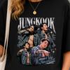Горячая Распродажа BTS Чонгук JK Любимчик Унисекс Двусторонняя Печатная Футболка Y2K Хип-Хоп Уличная Одежда Готическая Хлопковая Оверсайз Футболка Свободная Уютная и Универсальная