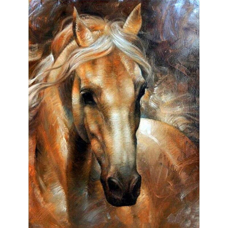 5D DIY Алмазная картина Набор Скачущая лошадь Алмазная вышивка Стразы Украшения для дома