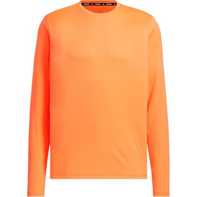 FW24 ESS RN T LS WR Беговой свитер с круглым вырезом Спортивная футболка с длинным рукавом унисекс Топы Alert-красный-флуоресцентный темно-серебристо-серый JV6928
