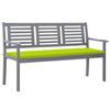 Day and Night - Day and Night 3-seater Garden Bench In Gray Eucalyptus Wood and 150 Cm Cushion