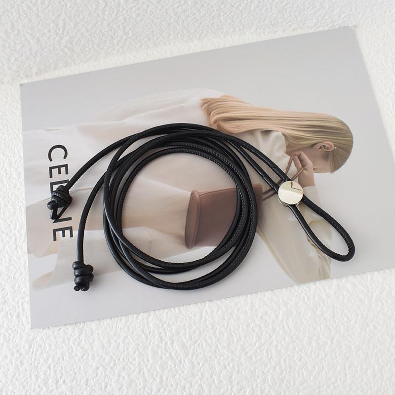 Стильный женский мягкий кожаный тонкий пояс для платьев и свитеров в нескольких цветах