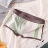 Men Panties U Convex Color Block Stretch Elastic Waist Mid Rise Sexy Underwear