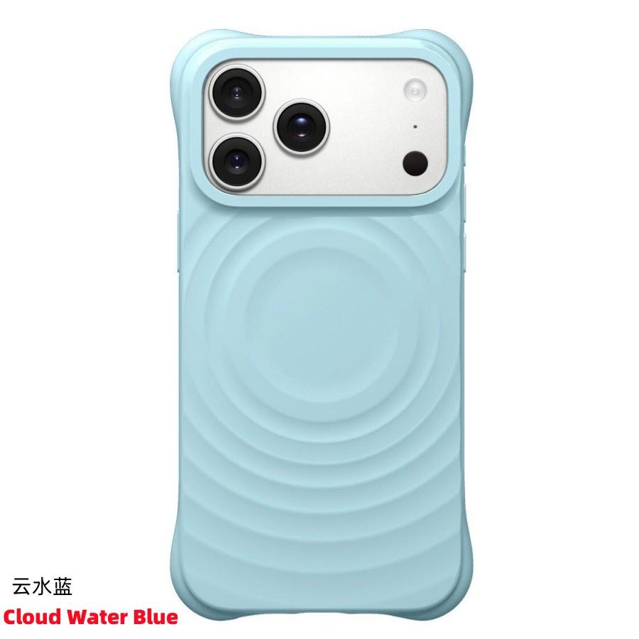Ripple Liquid Silicone Magnetic Phone Case For MagSafe iPhone 17Air 14 15 16 17Pro Max 16Pro 17Pro Soft Shockproof Phone Cover