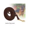 Dog Leash Long Genuine Leather Dogs Leashes Braided Pet Walking Training Leads Brown Color For Medium Large Dog Strong Heavy Pet