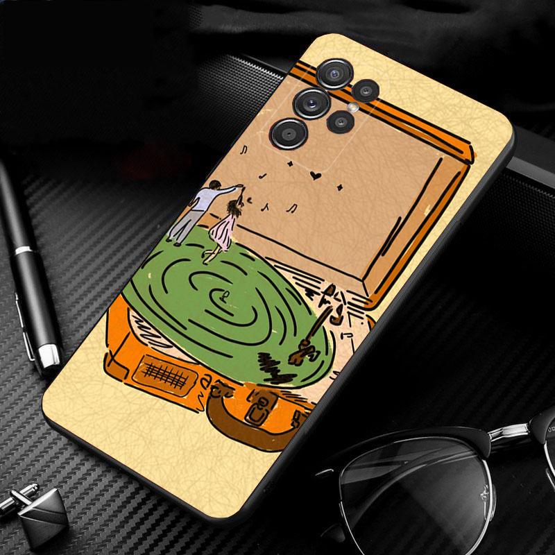 Phone Case For Samsung Galaxy S26 S25 S24 S23 S22 Ultra S23 S22 S25 Plus S24FE S23FE S26Edge record player