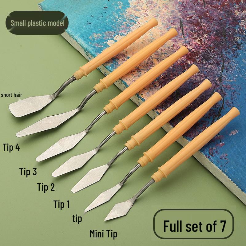 Oil Painting Palette and Spatula Set: Knife Set for Acrylic, Gouache, and Pigment
