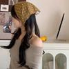 Cotton Pastoral Style Headscarf Thin Triangular Hair Band Lattice Headscarf  Clothing Accessories