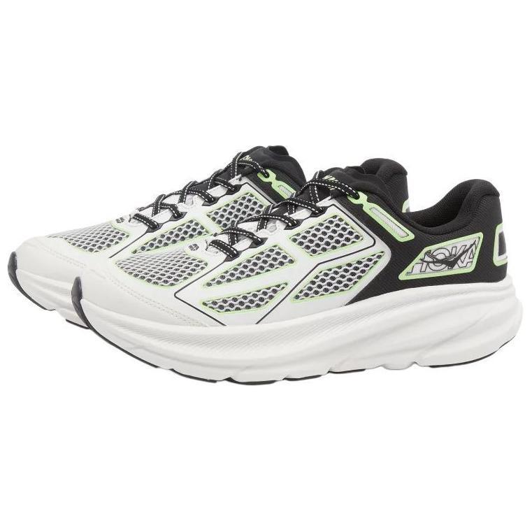HOKA Clifton One9 белые черные зеленые кроссовки унисекс 1155370-BWHT