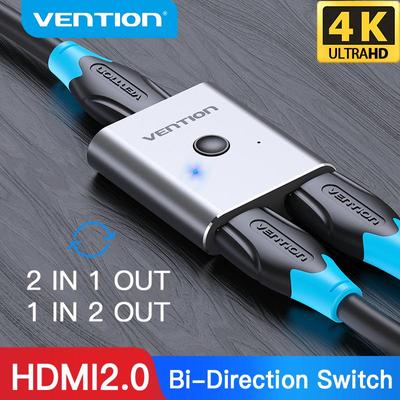 Vention HDMI Switch Bi-Direction 2.0 HDMI Splitter 1x2/2x1 Адаптер 2 в 1 Out Converter для PS4 Pro/4/3 TV Box HDMI 4K Switcher