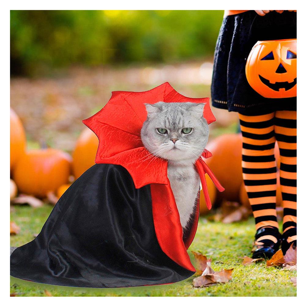 Pet Halloween Cloak Cape Dog Cat Costume Witch Vampire Transformation Decoration