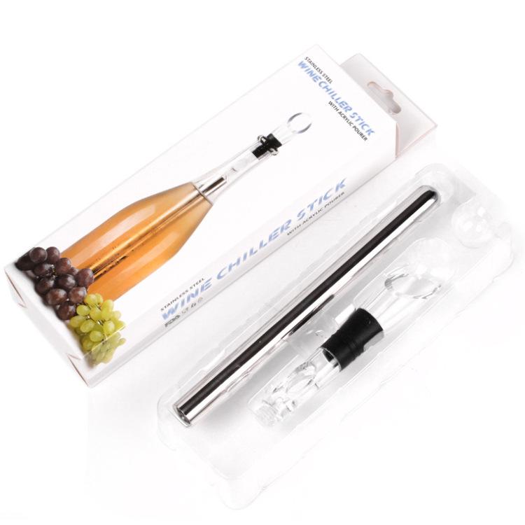 Stainless Steel Quick-Freeze Wine and Beverage Cooling Stick Pourer