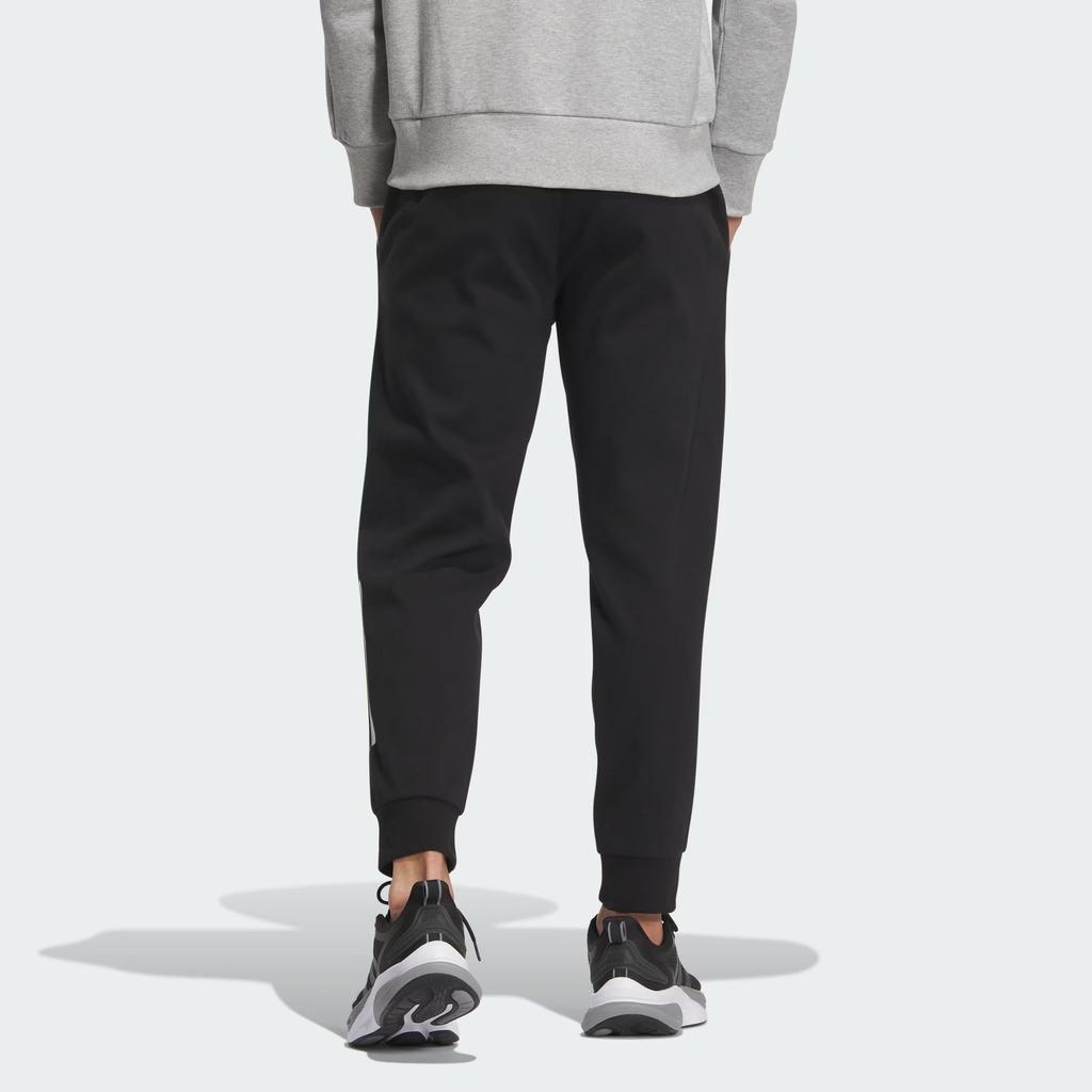 Adidas Sportswear Essential Cuffed Knit Pants With Drawstring Men Bottoms Black IQ1386