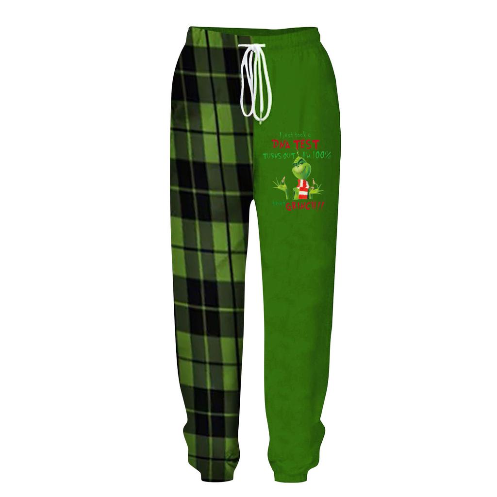 Women's Casual Fashion Christmas Printed Casual Sweatpants Elastic Waist Drawstring Pants