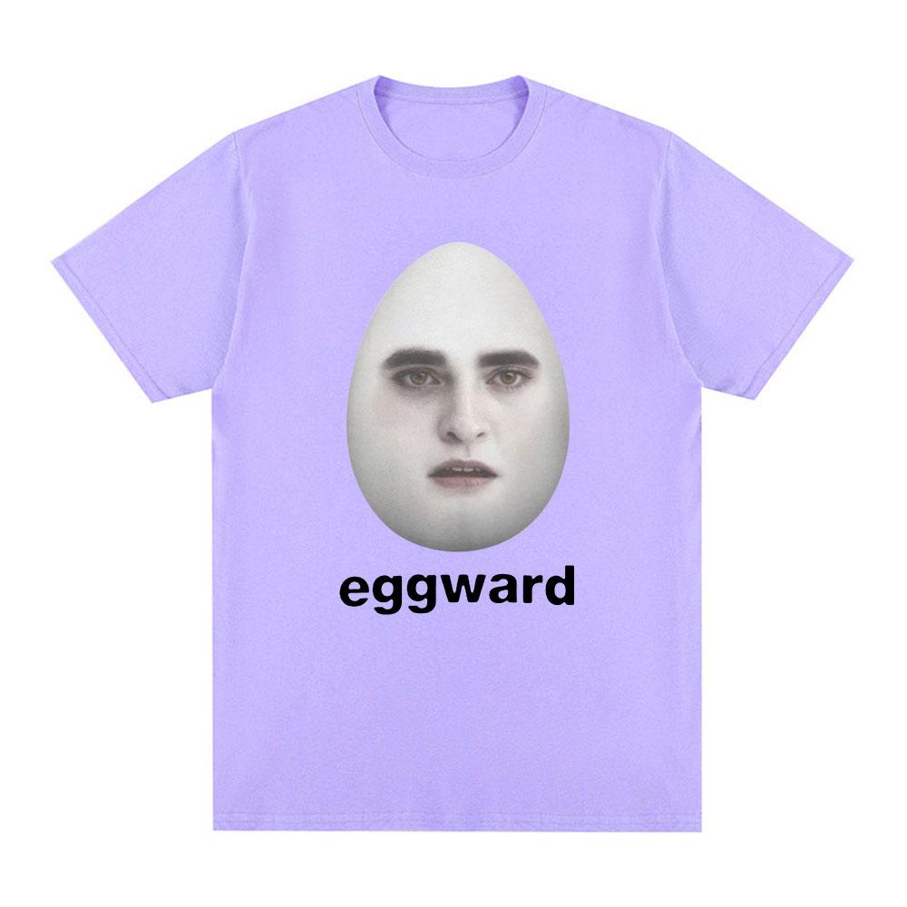 Twilight Eggward Funny Meme T Shirt Edward Cullen Parody Robert Pattinson Humor T-shirts Unisex's Women Cotton Short Sleeve T-shirt
