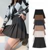 High-Waist Wool Pleated A-Line Skirt for Women - New 2025 Autumn/Winter College Style