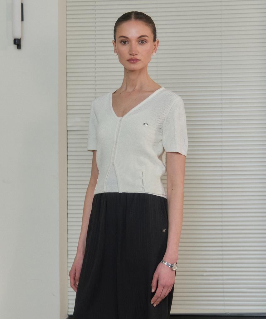 JUCYJUDY Knit Top And Short Sleeve Cardigan Set Jzkt326A