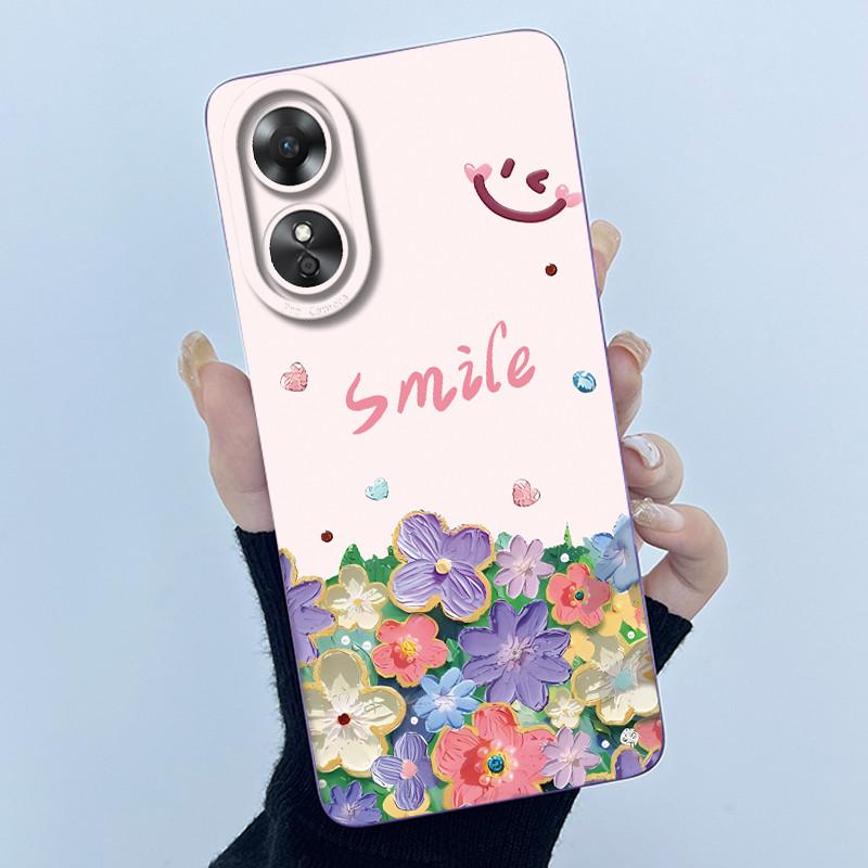 Для OPPO A17 A17K 2022 CPH2477 Чехол Задняя крышка Милый Панда Милые Девочки Мягкий Силикон ТПУ Чехол для Телефона Ударопрочный Защитный Корпус