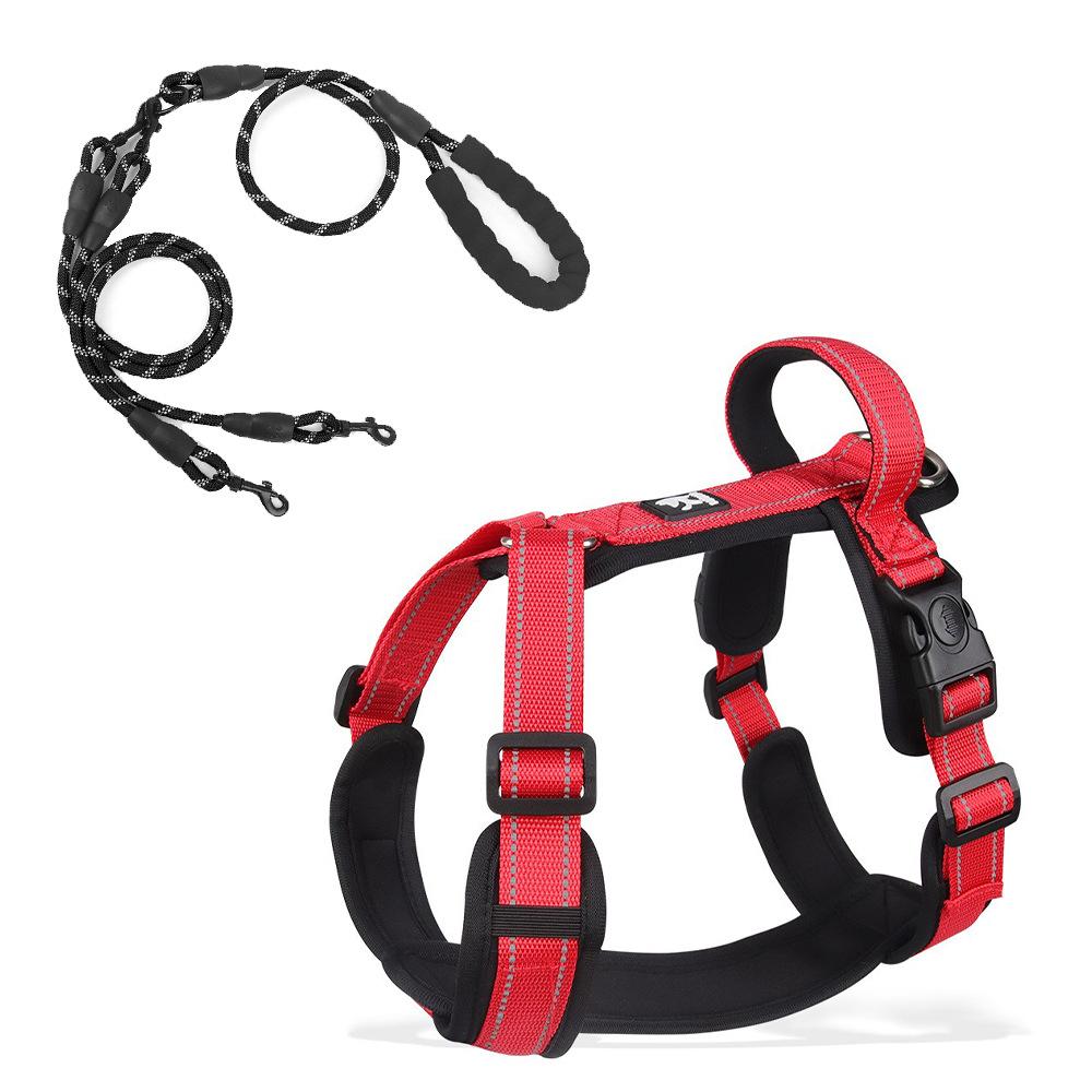Новый поводок для собак, двухсекционный нагрудный ремень для домашних животных, поводок для прогулок с собаками малого и среднего размера