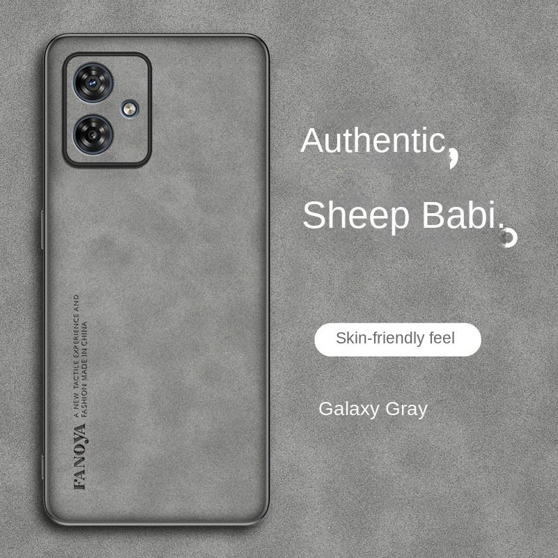 Простой кожаный удобный замшевый чехол для Moto G55 G35 G85 G34 G24 Power G04 G14 G54 G84 E13 Защитная крышка объектива камеры