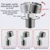 360 Degree Adjustable Angled Bents Base Stainless Steels Shower Tap Adapter Curved Feet for Kitchen and Bathroom