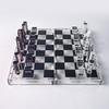 Transparent Acrylic Chess Set: Wear-Resistant Pieces & Plexiglass Board for a Luxurious Desktop Game Experience