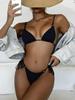 European & American Women's Sexy Lace-Up Bikini - Hot-Selling Two-Piece Swimwear for Beach Vacation