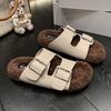 Модные меховые женские хлопковые тапочки, балетки, модная обувь, дизайнерские уютные женские ботинки, осень 2025, новинка, повседневное платье, бренд Zapatillas De Mujer