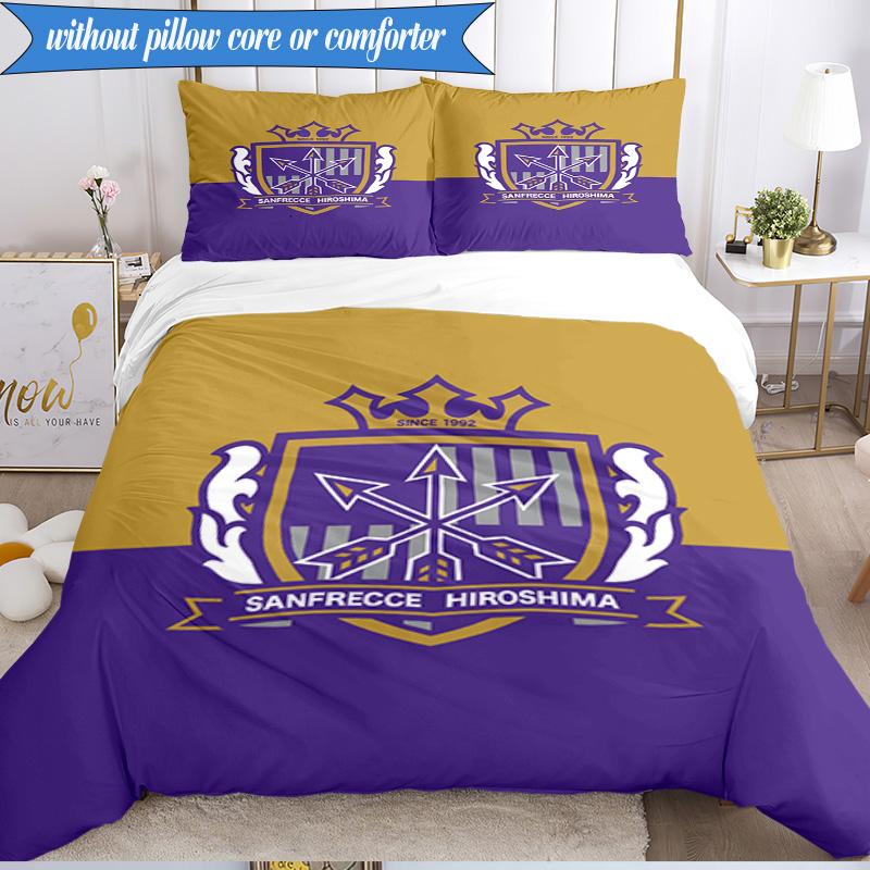 3PCS sanfrecce hiroshima Printed Soft Bedding Set,Including 1pc Duvet Cover And 2pcs Pillowcases Perfect for Bedroom, Dormitory, Fan gift