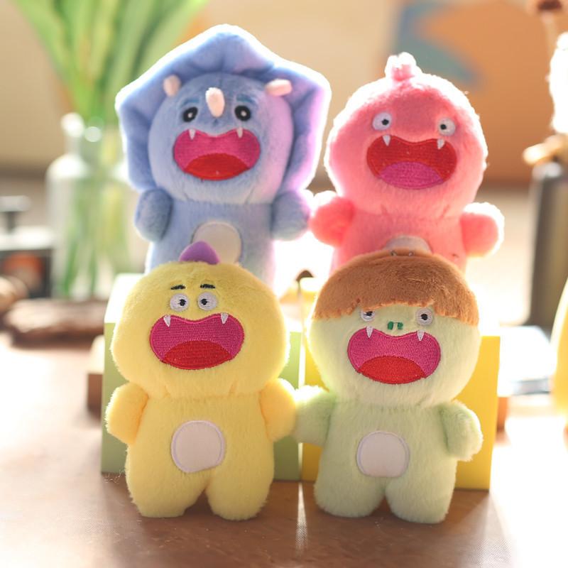 Charming Mini Rhino Plushie Cute Soft Short Plush Stuffed Animal Accessory