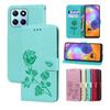 Women Wallet Flip Case Rose Flower Leather Phone Cover +Card Money Slot For HONOR X5 X6 X6A X7 X7A X8 X8A X9b X9a 5G Magic 4 5 Lite