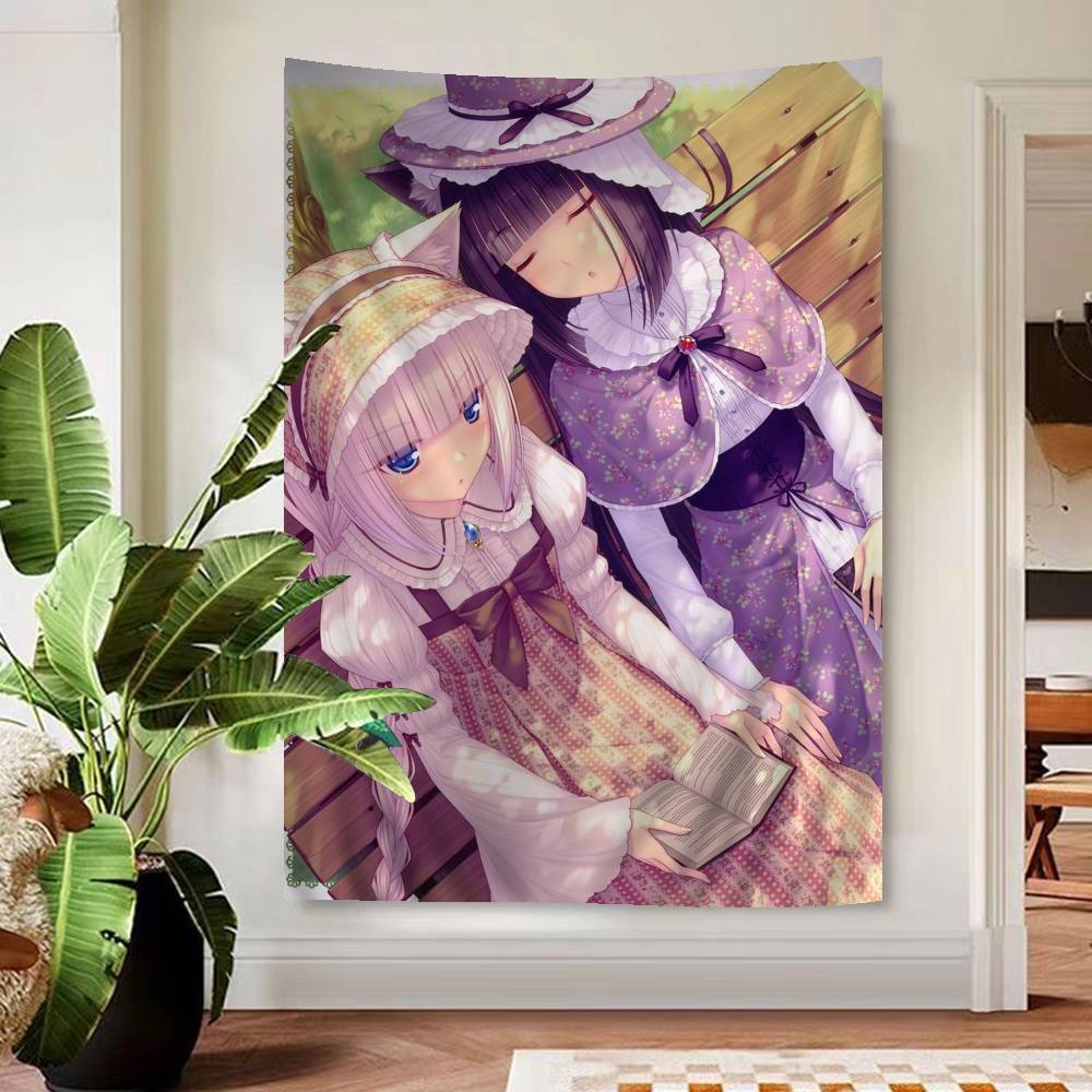 Аниме Nekopara Фильм Подвесной Бохо-Гобелен Бохо-Настенные Гобелены Мандала Дешевый Хиппи Настенный Подвес