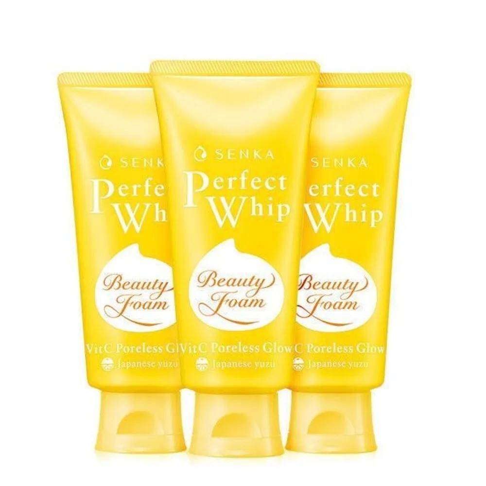 Senka Perfect Whip Cleansing Foam x 3 - Vitamin C Poreless Glow 100g x 3