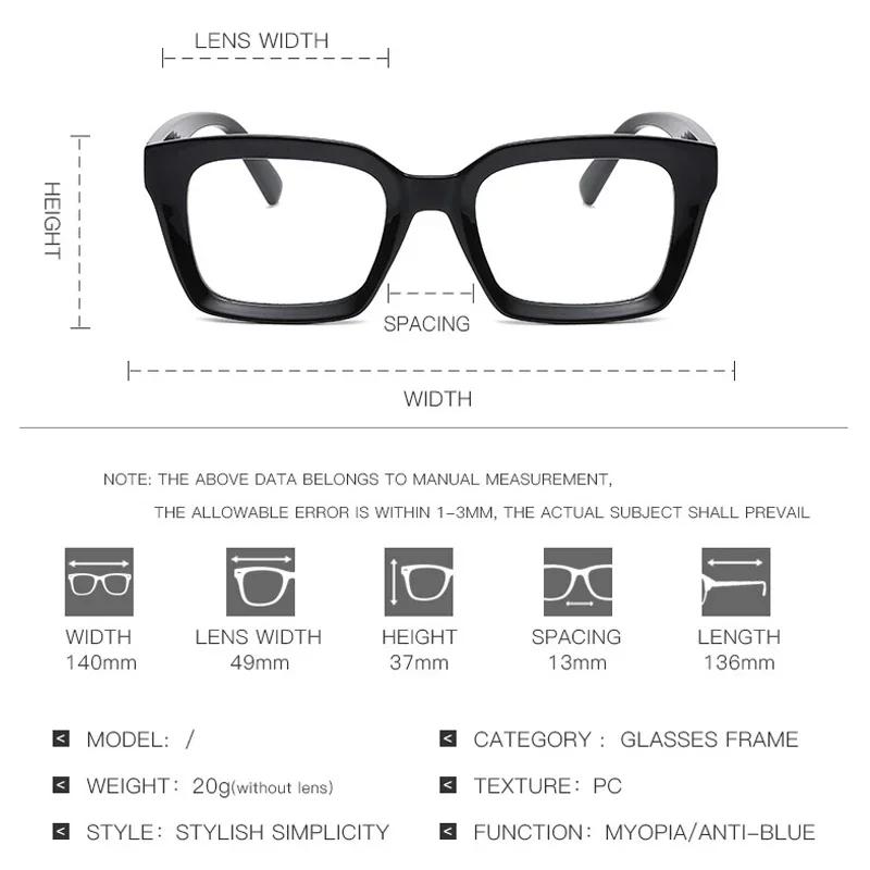 Большие квадратные очки для чтения для мужчин и женщин, портативные очки для пресбиопии с большой оправой, очки с высокой четкостью, диоптрии от 0 до +4,0