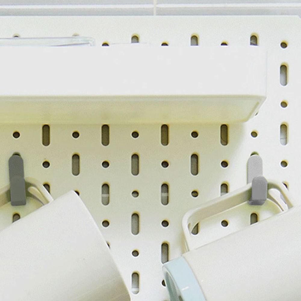 10 шт. Универсальный пластиковый крючок для перфорированной панели Черный/Белый/Серый Сверхпрочный крючок для перфорированной панели J-образной формы Настенная полка для хранения для дома