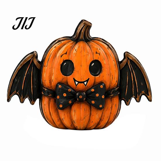 Collectible Holiday Wood Figures Wooden Halloween Ornaments, Retro Desktop Decorations for Home Table Tiered Hand Painted Figurine Tray Decor, Rustic