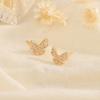 S925 Silver Butterfly Stud Earrings For Women Niche Design Elegant Light Luxury Exquisite Fashion Trendy Jewelry