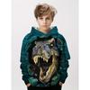 Hoodies Animal Dinosaur Pattern 3D Print Sweatshirts Boys Girls Harajuku Hooded Sweatshirt Kids Fashion Coat Children Tracksuits