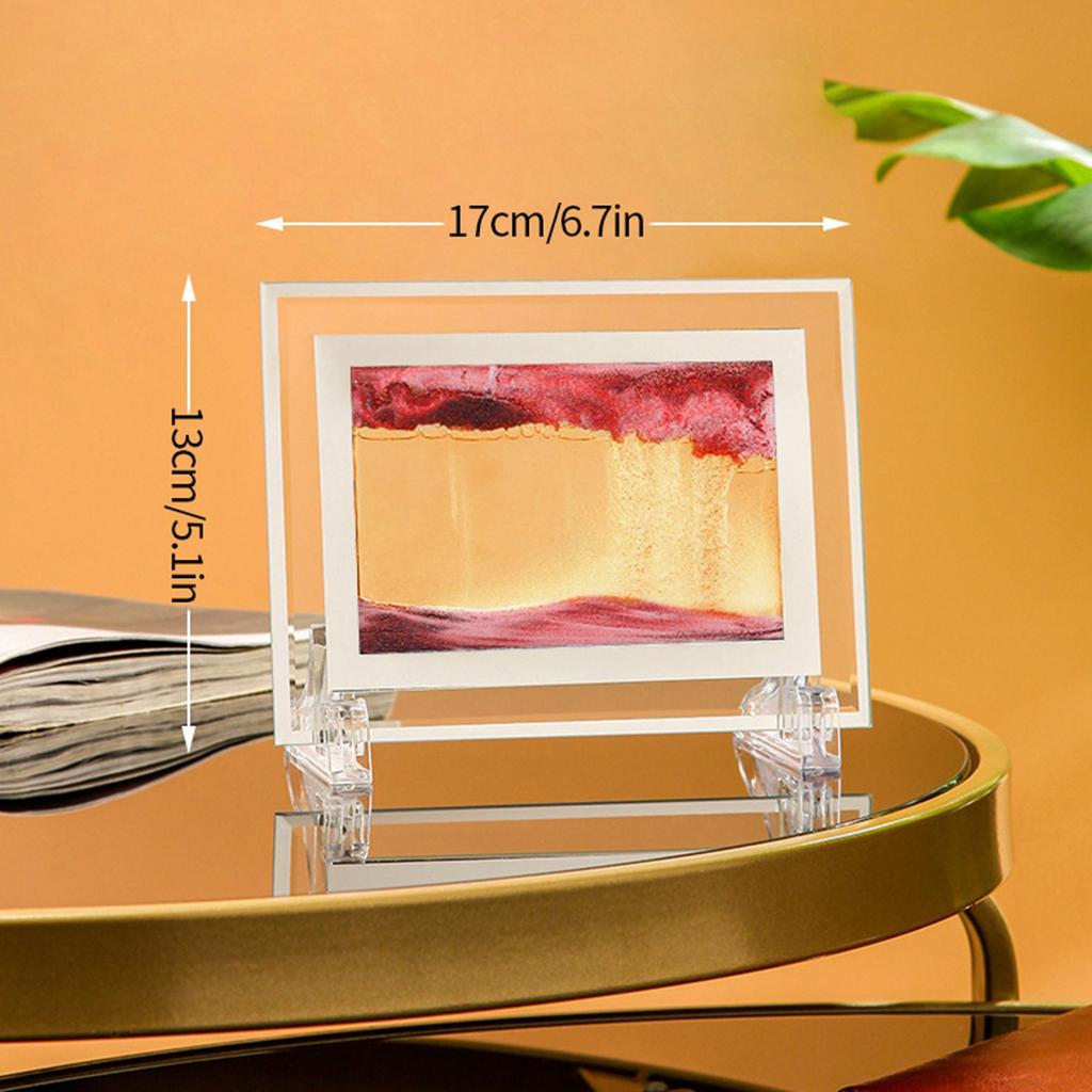 3D Орнамент-картина с зыбучим песком 5 дюймов Креативная декомпрессионная картина с движущимся песком из прозрачного стекла Динамичные песочные пейзажи для декора