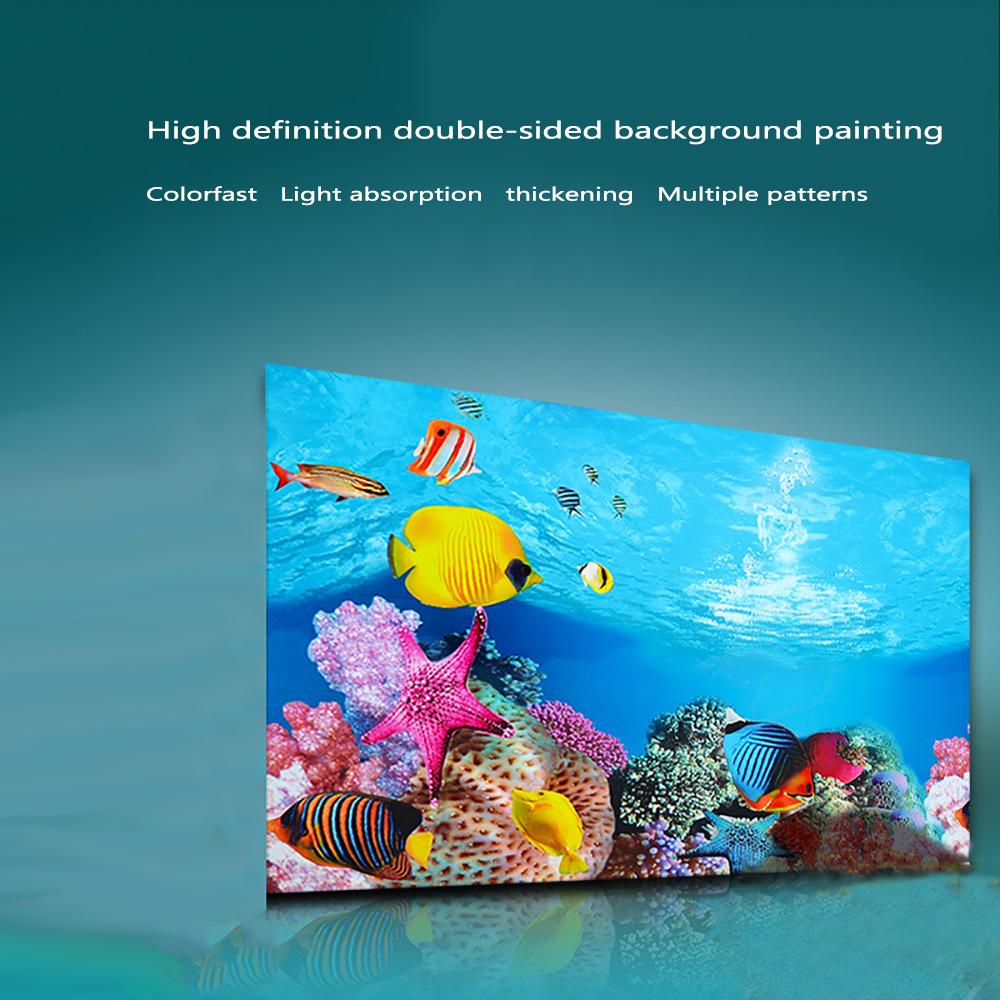 3D Фон для аквариума HD Морское дно Пейзаж Задний фон для аквариума Двусторонние наклейки