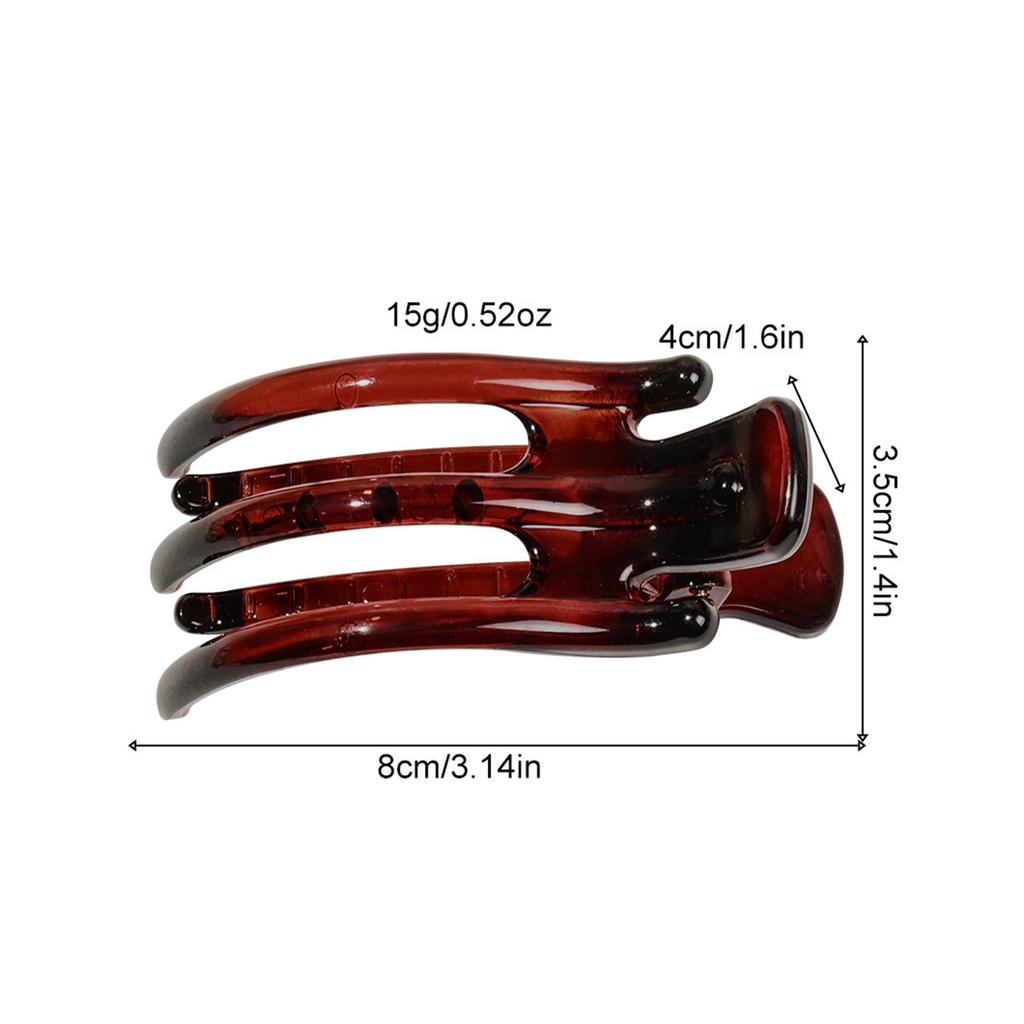 Multifunctional 3 Prong Duckbill Hair Claw Clip For Women Durable Plastic Hairpin With Multiple Color Options
