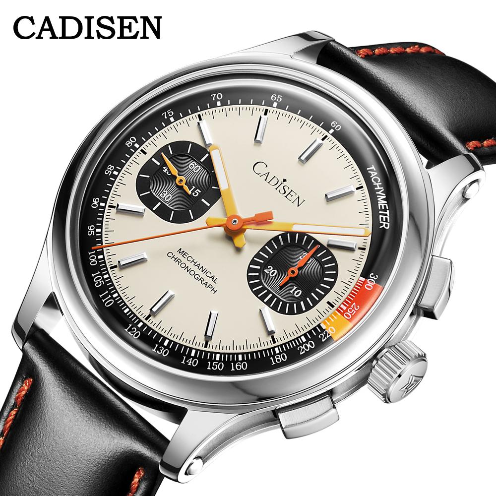 Cadisen 8212 Новые роскошные мужские часы высшего бренда с коробкой, механический хронограф, автоматические мужские механические часы